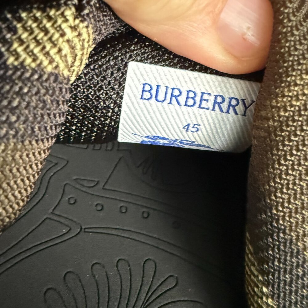 Burberry Men's MF Trek Slide Sandal, Olive Green check, Sizes 45 - Picture 10 of 11